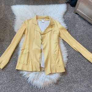 Yellow Denis Gagnon Leather Jacket M